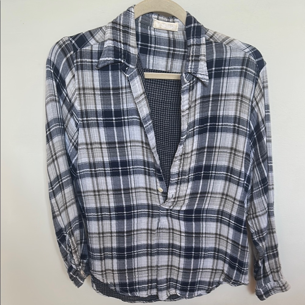 CP Shades Blue and White Flannel Button Down Shirt